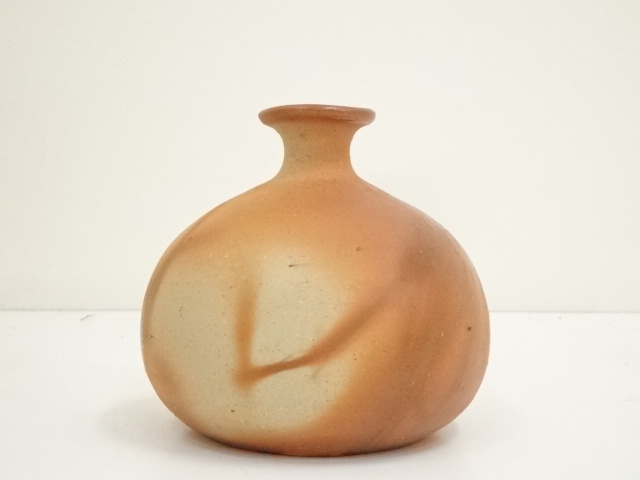 道具 ] - 道具 備前焼 山下譲治造 緋襷徳利花入（共箱） | ネット